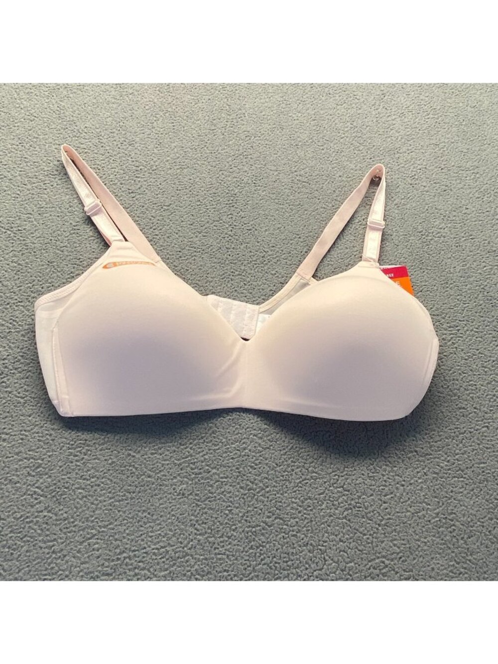 Warner's RM3481A No Side Effects Underarm-Smoothing Wireless Bra Bige Sz 34D NEW